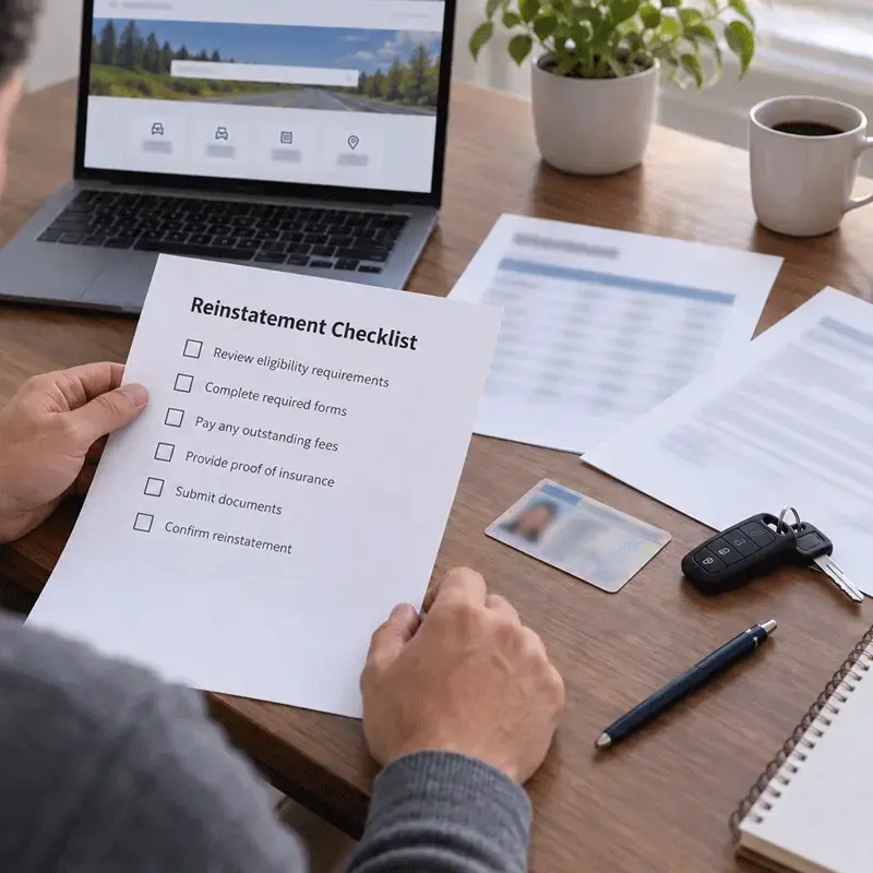 Washington license reinstatement lawyer reviewing DOL requirements.